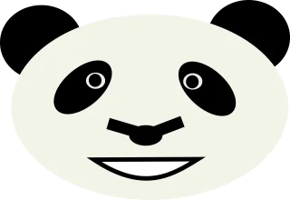 Panda Bear Face Stickdatei