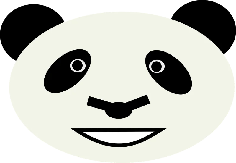 Panda Bear Face Stickdatei – Tiere
