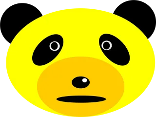 Panda Bear Face Stickdatei