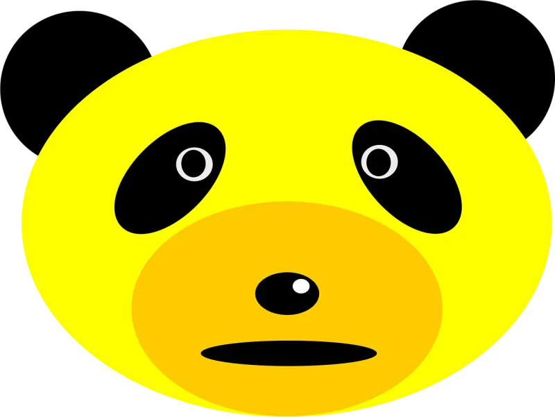 Panda Bear Face Stickdatei – Tiere