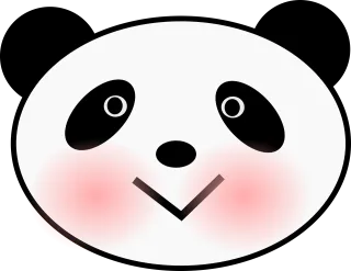 Panda Bear Face Stickdatei