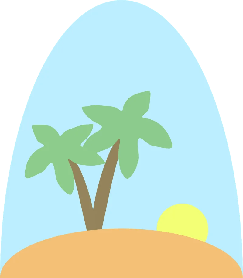 Island Palm trees Summer Stickdatei – Natur