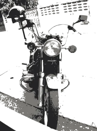 Motorcycle Bike Chopper Stickdatei