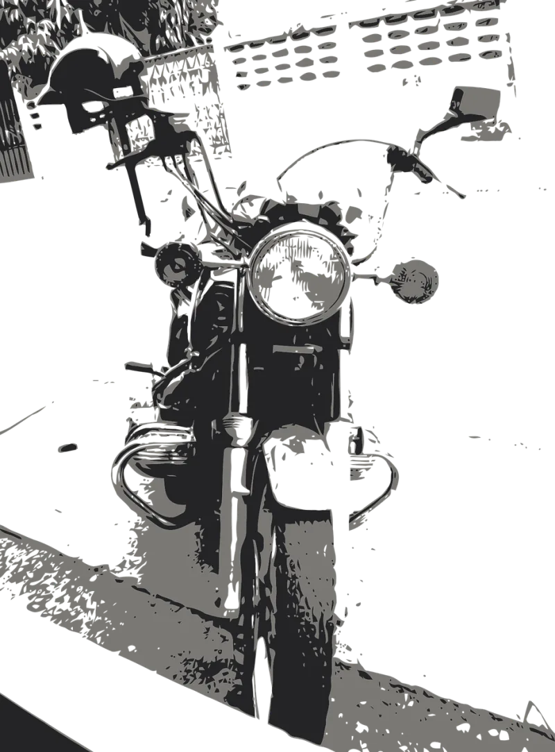 Motorcycle Bike Chopper Stickdatei – Fahrzeuge