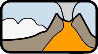 Volcano Eruption Lava Stickdatei