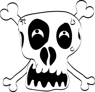 Crazy Danger Skull Stickdatei