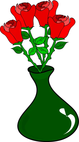 Vase Roses Beautiful flowers Stickdatei