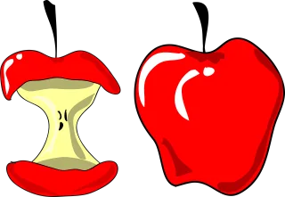 Apple Fruit Food Stickdatei