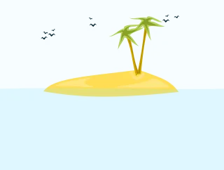 Island Tropical Beach Stickdatei