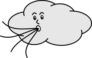 Wind Blowing Cloud Stickdatei