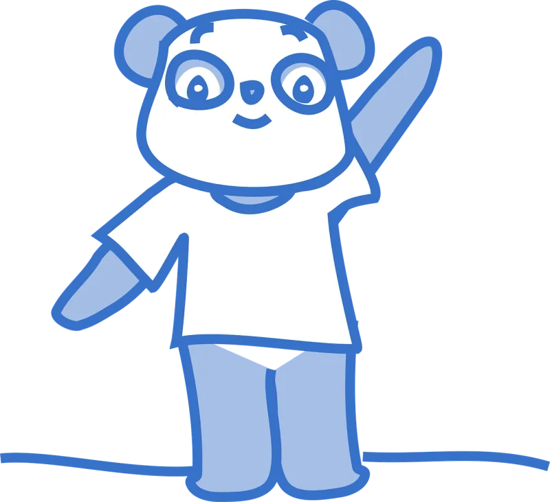 Panda Bear Cute Stickdatei – Tiere