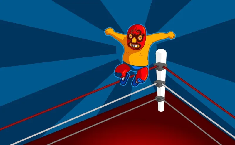 Wrestler Wrestling Comic Stickdatei – Sport