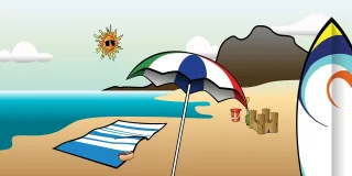 Vacation Recreation Beach Stickdatei