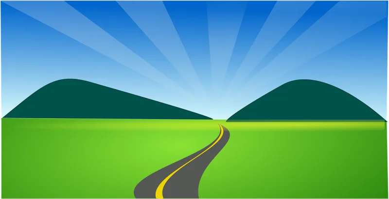 Highway Greenery Drive Stickdatei – Natur