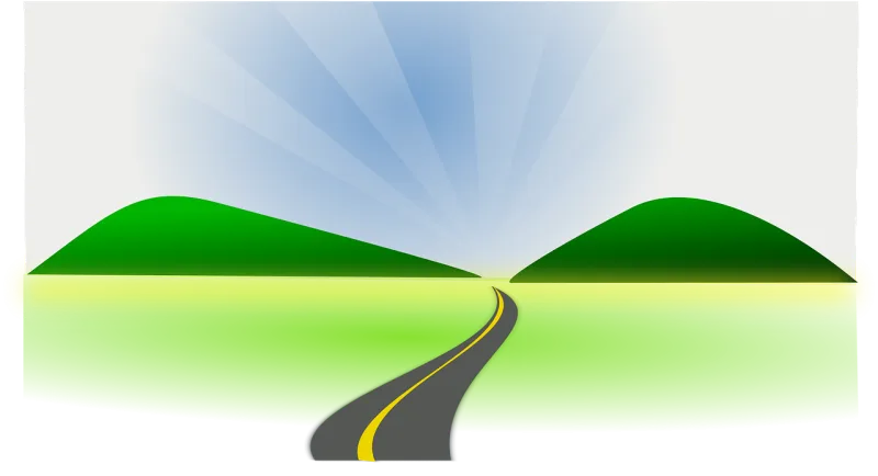 Greenery Highway Drive Stickdatei – Natur