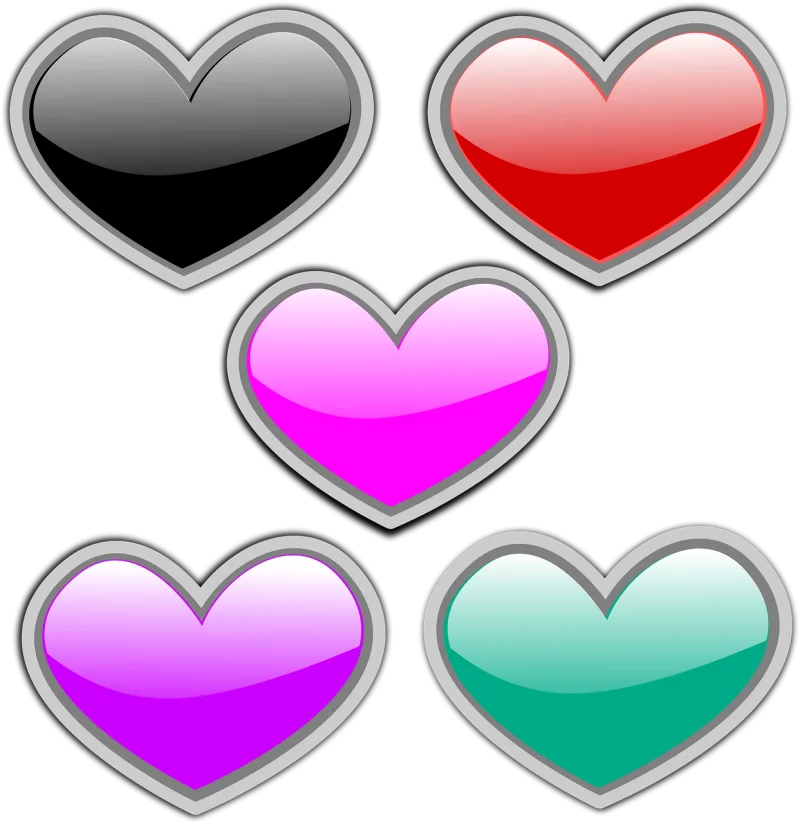 Gloss Glossy Hearts Stickdatei – Herzen & Liebe