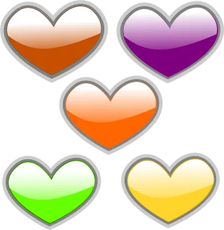 Gloss Glossy Hearts Stickdatei