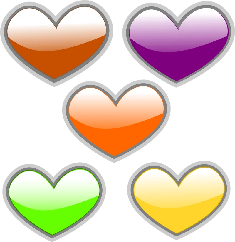 Gloss Glossy Hearts Stickdatei – Herzen & Liebe