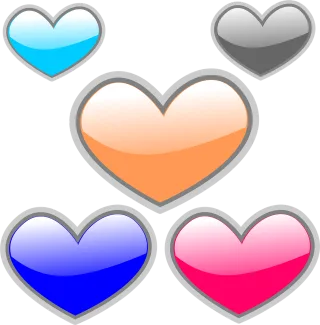 Gloss Glossy Hearts Stickdatei