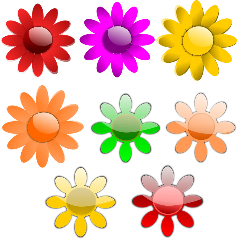 Daisies Flowers Nature Stickdatei – Blumen
