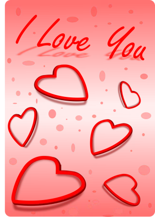 I love you Hearts Love Stickdatei