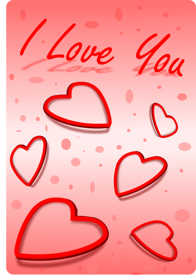 I love you Hearts Love Stickdatei – Herzen & Liebe