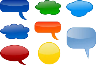 Comments Bubbles Nature Stickdatei