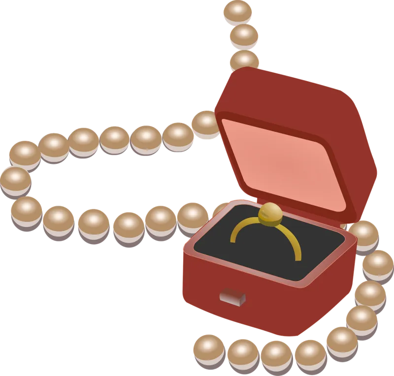 Jewel case Pearl necklace Jewel box Stickdatei – Herzen & Liebe