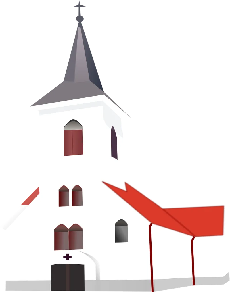 Church Architecture Building Stickdatei – Herzen & Liebe