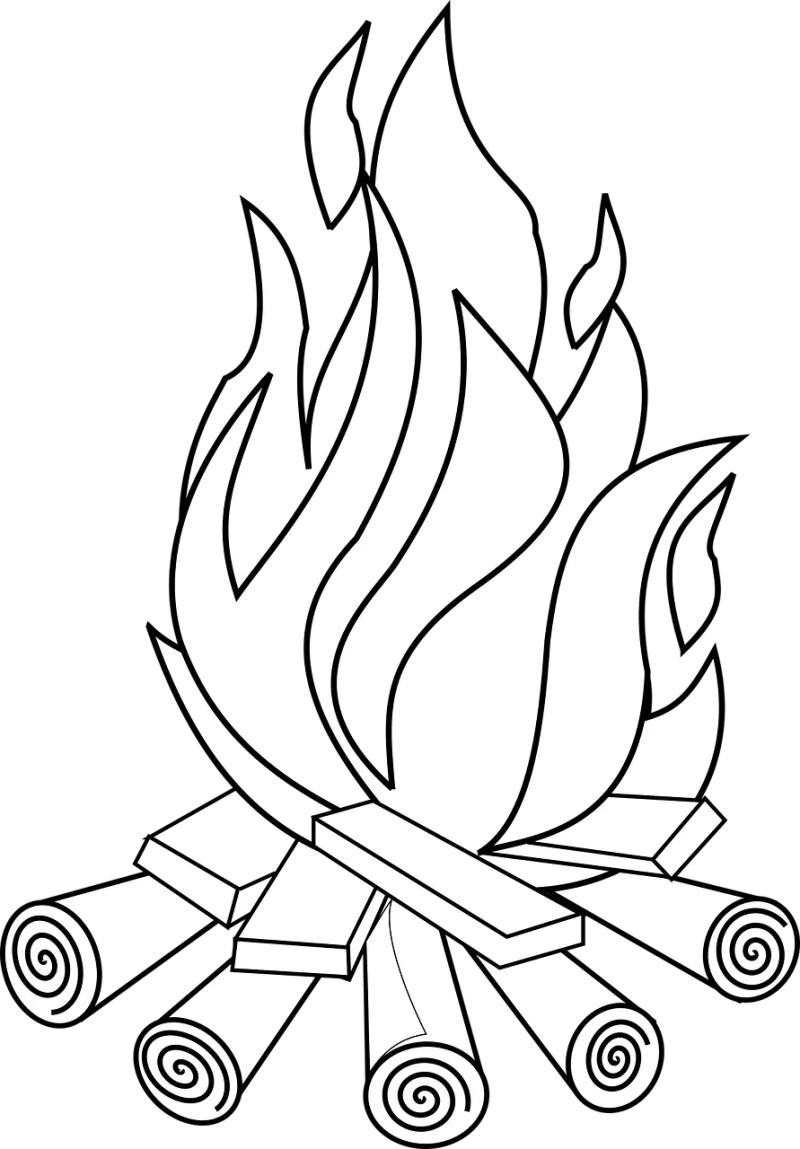 Campfire Bonfire Fire Stickdatei – Fahrzeuge