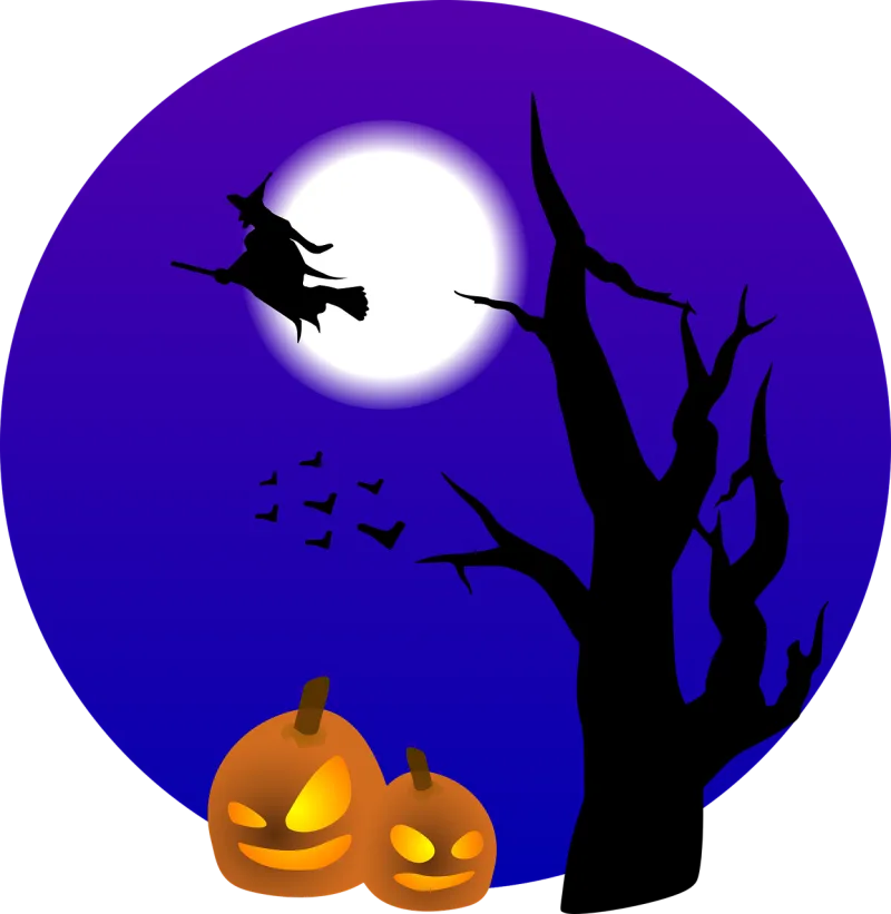 Halloween Bats Full moon Stickdatei – Natur