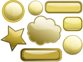 Buttons Gold Glossy Stickdatei