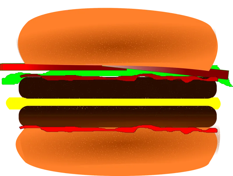 Hamburger Cheeseburger Food Stickdatei – Essen & Trinken