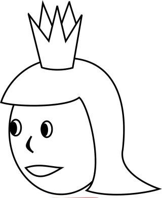 Queen Princess Head Stickdatei