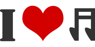 Heart Love Music Stickdatei – Musik