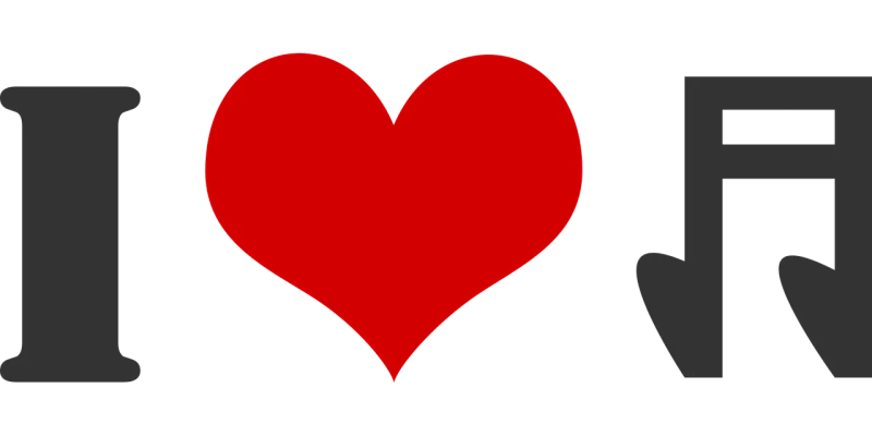 Heart Love Music Stickdatei – Musik