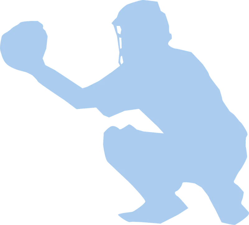Baseball Catcher Squat Stickdatei – Sport