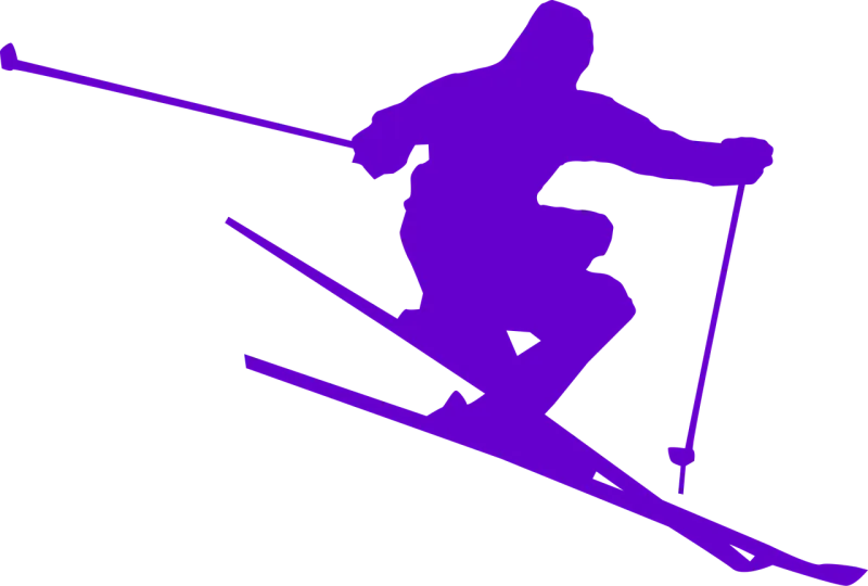 Skiing Ski Downhill Stickdatei – Sport