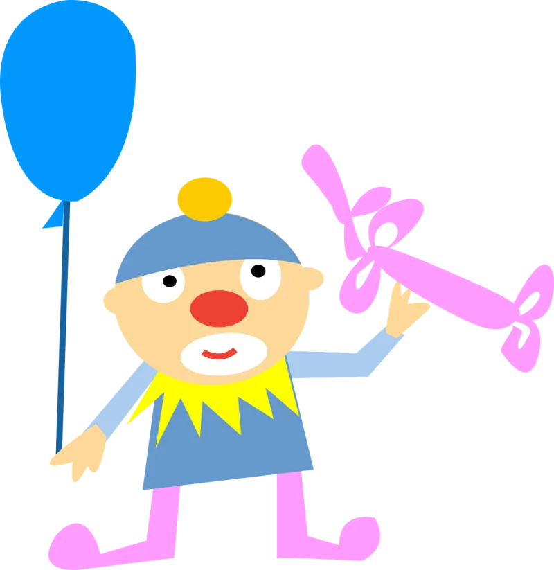 Clown Balloon Character Stickdatei – Kinder