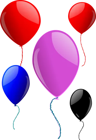 Balloons Party Floating Stickdatei