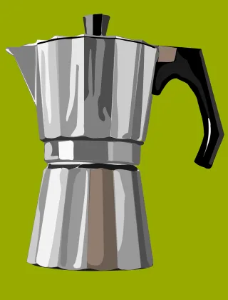 Espresso machine Aluminum Appliance Stickdatei