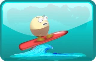 Surfing Egghead Waves Stickdatei