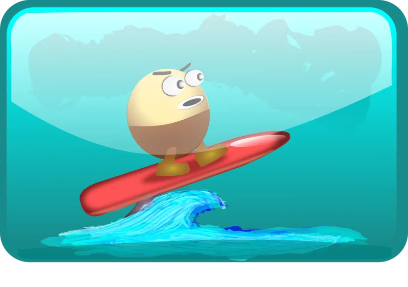 Surfing Egghead Waves Stickdatei – Sport