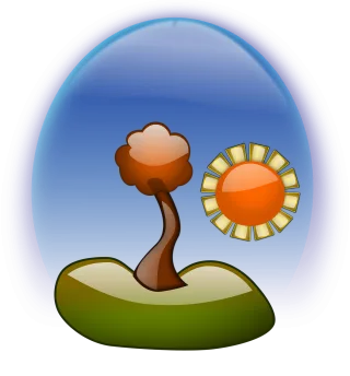Oval Tree Nature Stickdatei