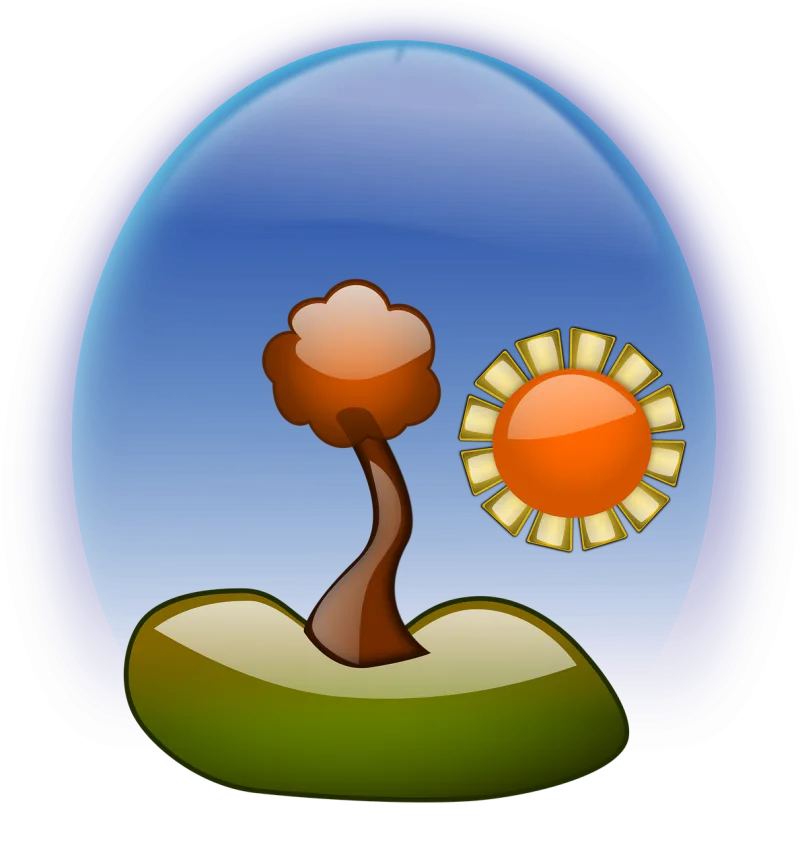 Oval Tree Nature Stickdatei – Natur