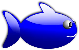 Fish Glossy Blue Stickdatei
