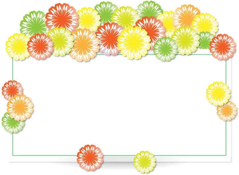 Frame Border Holder Stickdatei – Blumen