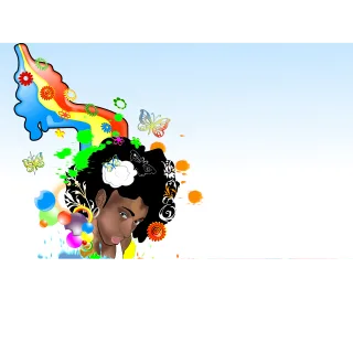 Black Afroamerican Nature Stickdatei