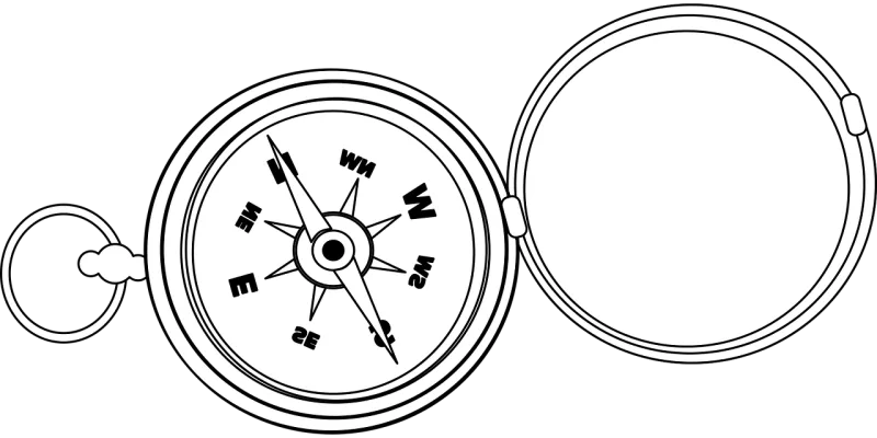 Compass Navigation Sea Stickdatei – Blumen