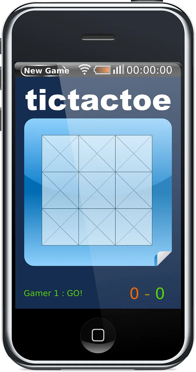 Smartphone Tictactoe App Stickdatei – Essen & Trinken